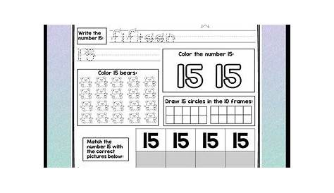 kindergarten 1 20 worksheets