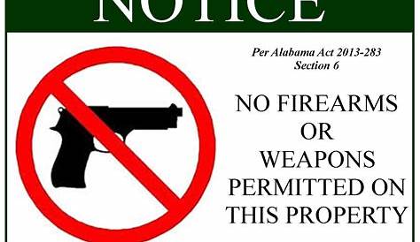 printable no firearms sign