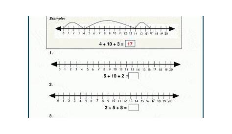 grade 3 number line matching worksheet