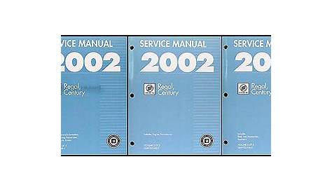 2002 Buick Regal & Century Repair Shop Manual Original 3 Volume Set