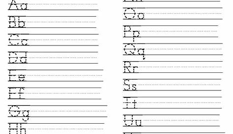 an abc handwriting practice sheet with the letters and numbers
