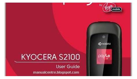 KYOCERA S2100 MANUAL - Download Kyocera Luno S2100 User Guide - Manual