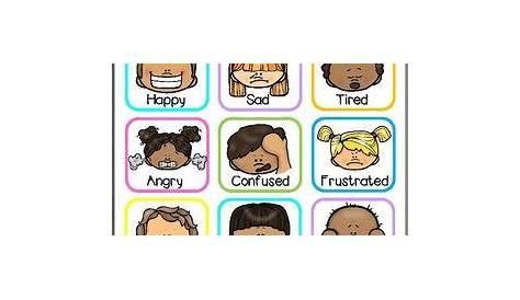 "I Feel" Visual Emotions Chart and Activities | Emotions preschool