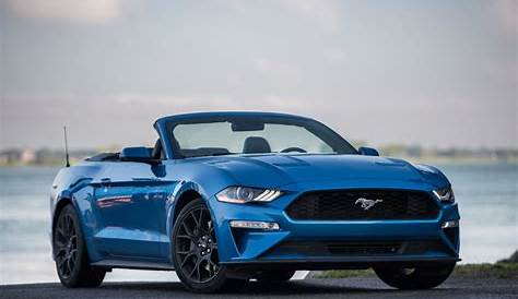 2019 Ford Mustang EcoBoost Convertible Three Quarter Front | Clavey's
