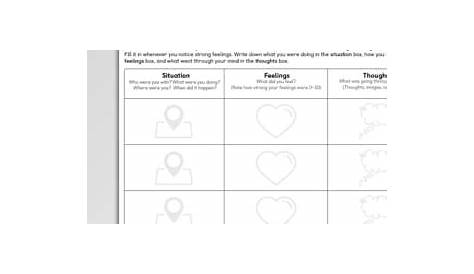 Printable Cbt Worksheets For Adults - Lifestyle-colour