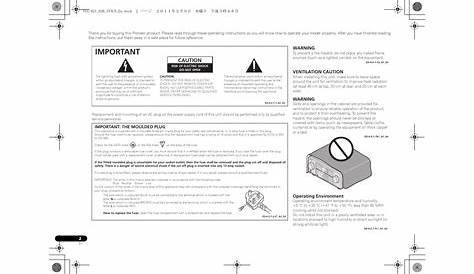 Important | Pioneer VSX-821 User Manual | Page 2 / 56 | Original mode