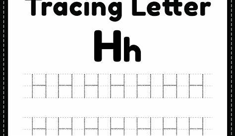 trace letter h worksheet