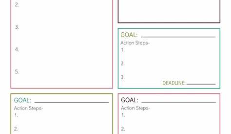 goals worksheets