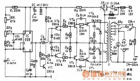 PCNT multi-function emergency power supply circuit diagram - Power
