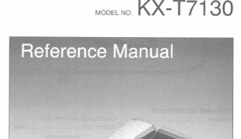 PANASONIC KX-T7130 REFERENCE MANUAL Pdf Download | ManualsLib
