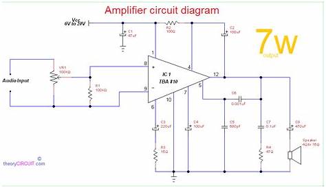 simple audio amplifier circuit diagram