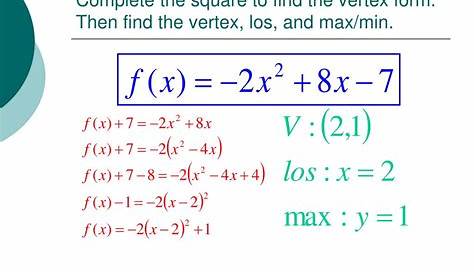 How To Find Vertex Equation | Images and Photos finder