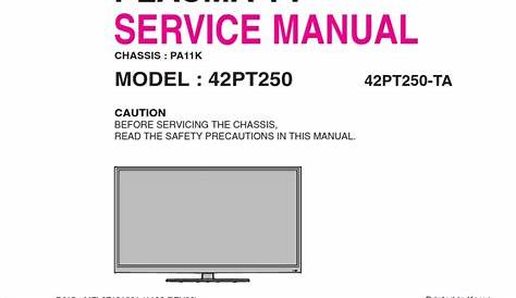 lg plasma tv service manual