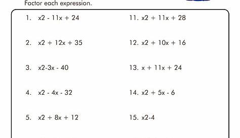 factoring gcf worksheet algebra 2 answer key