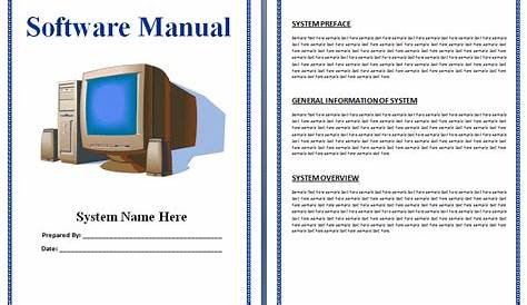 8+ User Manual Templates - Word Excel PDF Formats