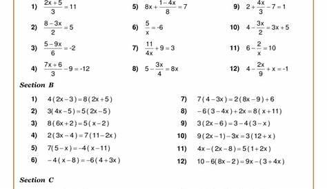 grade 6 algebraic expressions worksheets
