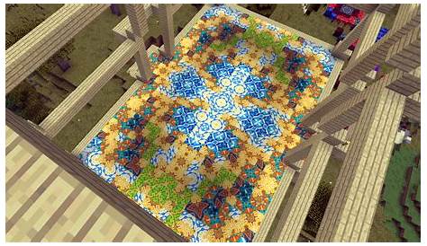 Temple floor's done! (mixed glazed terracotta pattern) : r/Minecraft