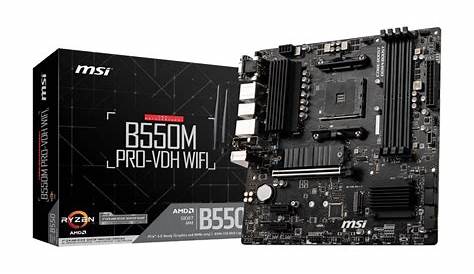 MSI PRO B550M PRO-VDH WIFI AM4 AMD B550 SATA 6Gb/s Micro ATX AMD