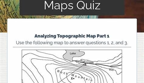 Topographic Maps Quiz | Interactive Worksheet by Roxy Gray | Wizer.me