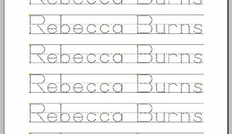 Free Traceable Name Worksheets
