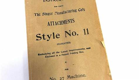 Sewing Machine Manuals | The Old Singer Shop