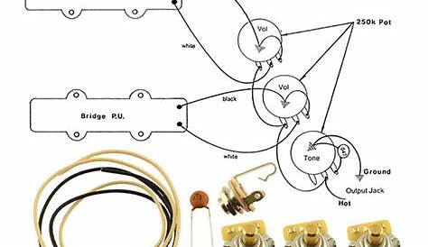 WIRING KIT-FENDER® JAZZ BASS Complete with Schematic Diagram | Reverb
