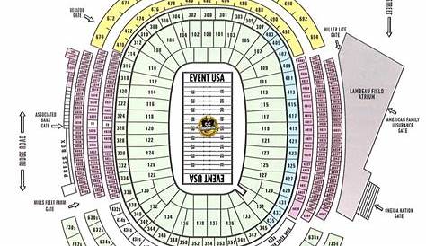 Event USA (Packers Tickets and Game Packages) | Lambeau Field Seating