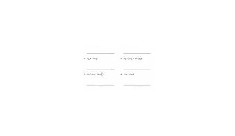 logarithm properties worksheet kuta