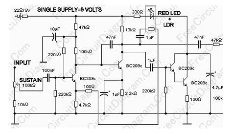 guitar sustain pedal circuit diagram
