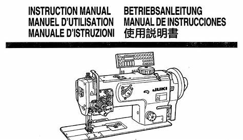 JUKI LU-1560 INSTRUCTION MANUAL Pdf Download | ManualsLib