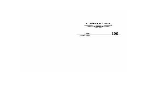 2011 Chrysler 200 Owner's Manual PDF (490 Pages)