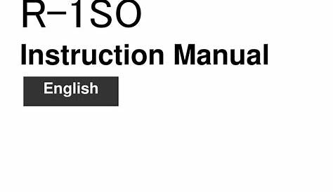 CANON R-1SO INSTRUCTION MANUAL Pdf Download | ManualsLib