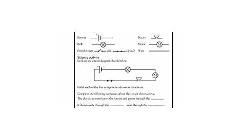 electricity and circuits worksheet