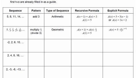 50 Geometric Sequence Worksheet Answers
