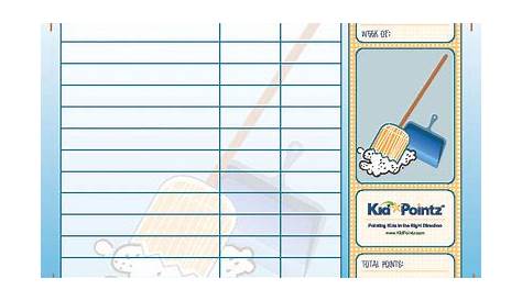 point system chart for kids