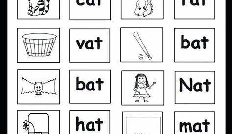 Word Family Worksheets Kindergarten — db-excel.com