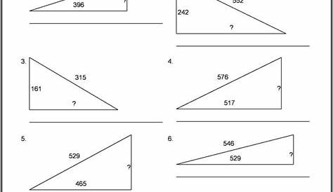 pythagorean theorem practice worksheets