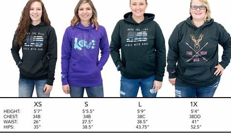 youth hoodie size chart