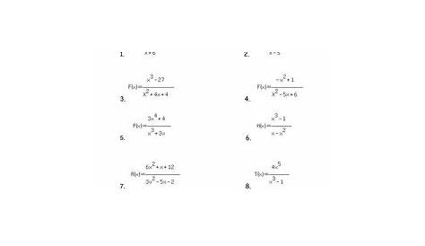 Asymptotes- worksheet-with key by Easy Math | TPT