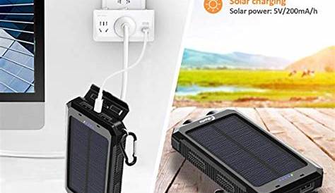 Solar Charger, F.Dorla 20000mAh Solar Power Bank for Camping Outdoor