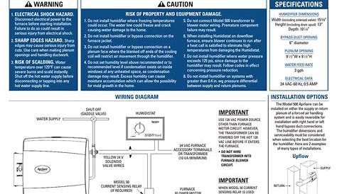 aprilaire 700 installation manual pdf