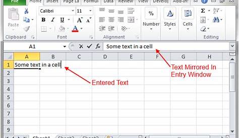 Excel 2010 - Entering Text - Chimpytech