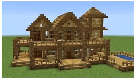 Minecraft - How to build a large wooden mansion - YouTube