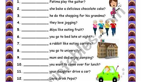 Do & Does Questions???? - ESL worksheet by Elle81