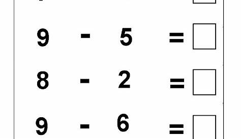 math subtraction worksheet printable