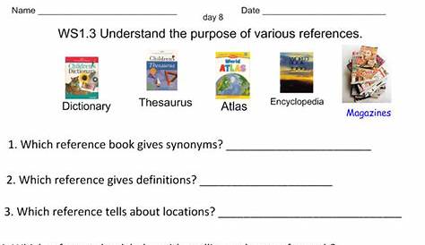 Reference Materials Worksheet