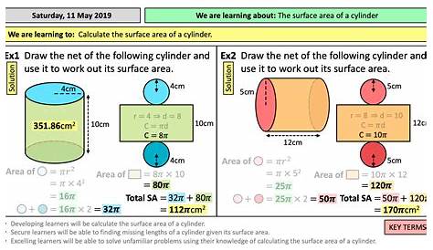 Surface area of cylinders | Teaching Resources