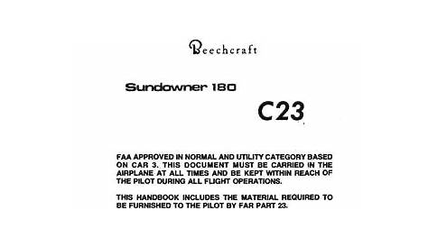 beech c23 parts manual