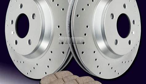 Z0609 FIT 2009 2010 2011 Ford Fusion FRONT Drilled Brake Rotors Ceramic