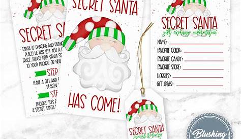 secret santa christmas gift list